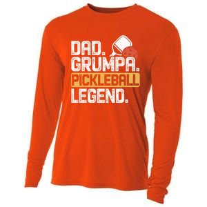 Grumpa Pickleball Legend Dad Funny Meaningful Gift Cooling Performance Long Sleeve Crew