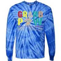 Grand Paw Like Regular Grandpa But Cooler Cool Gift Tie-Dye Long Sleeve Shirt