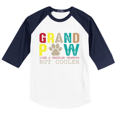 Grand Paw Like Regular Grandpa But Cooler Cool Gift Baseball Sleeve Shirt