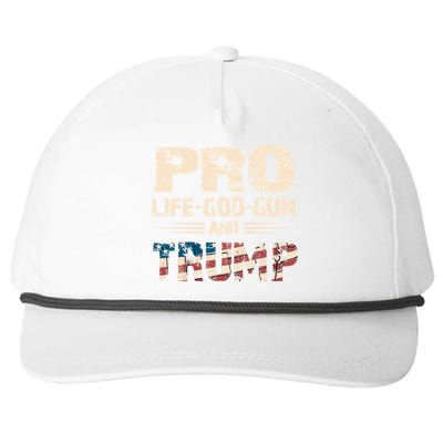 Great Pro Life God Gun Trump Usa Gift Snapback Five-Panel Rope Hat