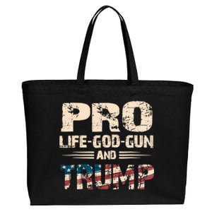 Great Pro Life God Gun Trump Usa Gift Cotton Canvas Jumbo Tote