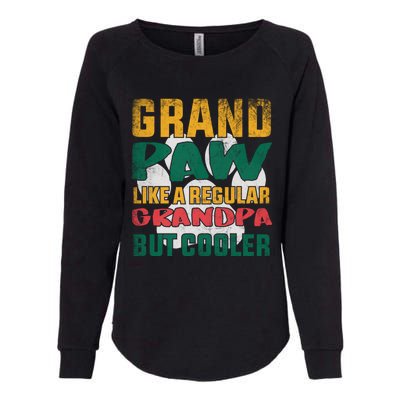 Grand Paw Like A Regular Grandpa But Cooler Dog Lovers Funny Gift Womens California Wash Sweatshirt