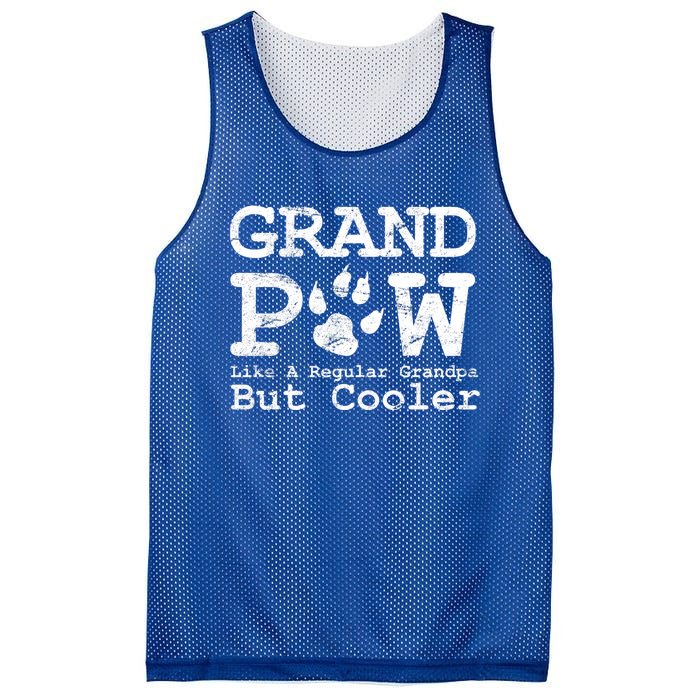 Grand Paw Like A Regular Grandpa But Cooler Dog Lovers Gift Mesh Reversible Basketball Jersey Tank