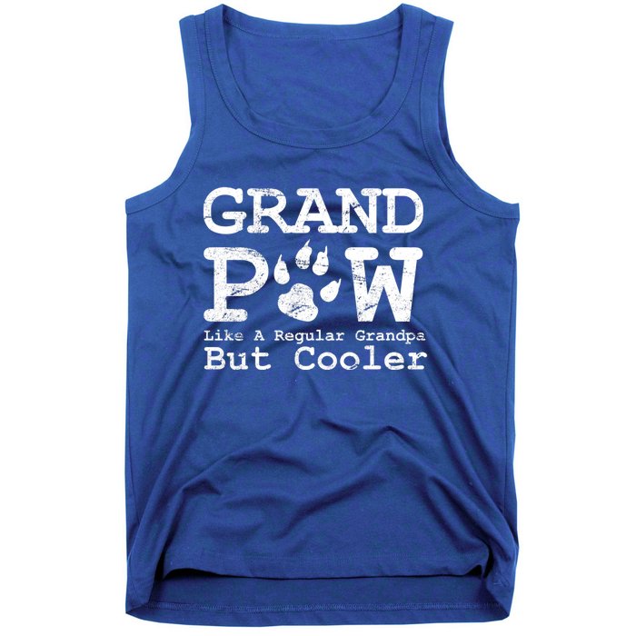 Grand Paw Like A Regular Grandpa But Cooler Dog Lovers Gift Tank Top