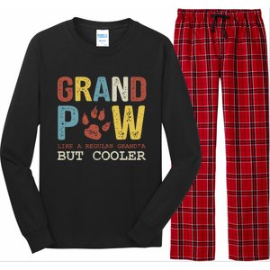 Grand Paw Like A Regular Grandpa But Cooler Dog Lovers Gift Long Sleeve Pajama Set