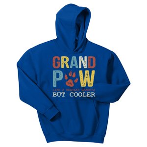 Grand Paw Like A Regular Grandpa But Cooler Dog Lovers Gift Kids Hoodie