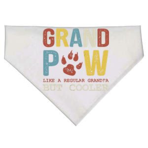 Grand Paw Like A Regular Grandpa But Cooler Dog Lovers Gift USA-Made Doggie Bandana