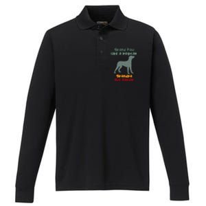 Grand Paw Like A Regular Grandpa But Cooler For Grandpa Funny Gift Performance Long Sleeve Polo