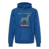 Grand Paw Like A Regular Grandpa But Cooler For Grandpa Funny Gift Premium Hoodie