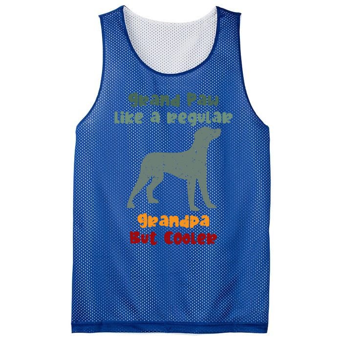 Grand Paw Like A Regular Grandpa But Cooler For Grandpa Funny Gift Mesh Reversible Basketball Jersey Tank