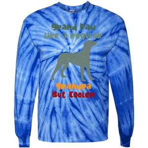 Grand Paw Like A Regular Grandpa But Cooler For Grandpa Funny Gift Tie-Dye Long Sleeve Shirt