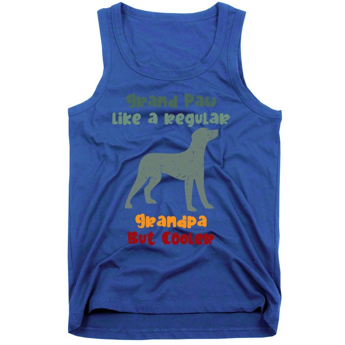 Grand Paw Like A Regular Grandpa But Cooler For Grandpa Funny Gift Tank Top