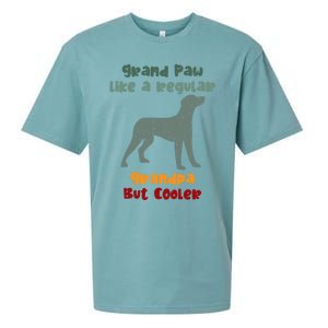 Grand Paw Like A Regular Grandpa But Cooler For Grandpa Funny Gift Sueded Cloud Jersey T-Shirt