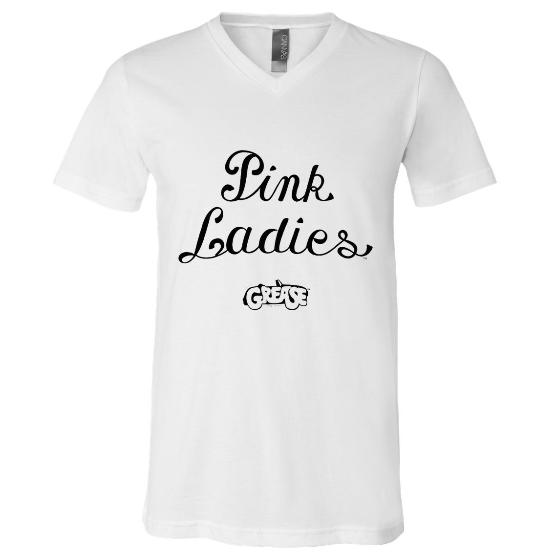 Grease P.I.N.K Ladies V-Neck T-Shirt