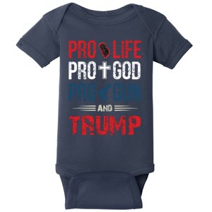 Great Pro Life Pro God Pro Gun Gift Baby Bodysuit