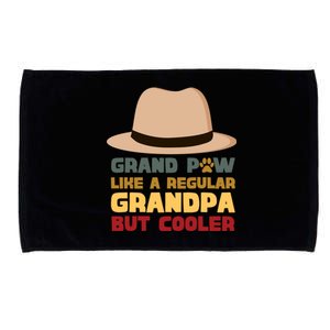 Grand Paw Like A Regular Grandpa But Cooler For Grandpa Gift Microfiber Hand Towel