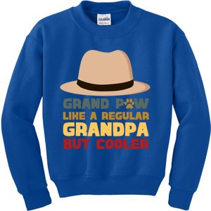 Grand Paw Like A Regular Grandpa But Cooler For Grandpa Gift Kids Sweatshirt