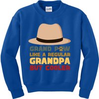 Grand Paw Like A Regular Grandpa But Cooler For Grandpa Gift Kids Sweatshirt