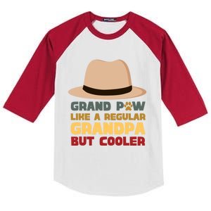 Grand Paw Like A Regular Grandpa But Cooler For Grandpa Gift Kids Colorblock Raglan Jersey