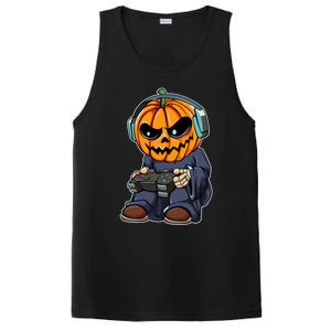 Gamer Pumpkin Lazy Halloween Costume Cool Videogame Gaming Gift PosiCharge Competitor Tank