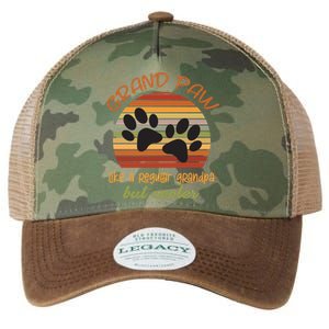 Grand Paw Like A Regular Grandpa But Cooler For Grandpa Cute Gift Legacy Tie Dye Trucker Hat