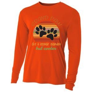 Grand Paw Like A Regular Grandpa But Cooler For Grandpa Cute Gift Cooling Performance Long Sleeve Crew