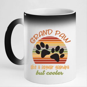 Grand Paw Like A Regular Grandpa But Cooler For Grandpa Cute Gift 11oz Black Color Changing Mug