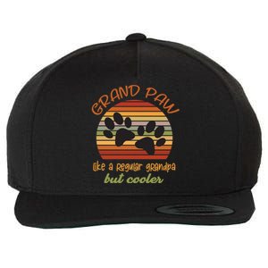 Grand Paw Like A Regular Grandpa But Cooler For Grandpa Cute Gift Wool Snapback Cap