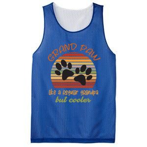 Grand Paw Like A Regular Grandpa But Cooler For Grandpa Cute Gift Mesh Reversible Basketball Jersey Tank