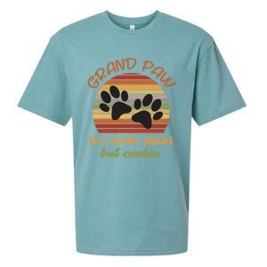 Grand Paw Like A Regular Grandpa But Cooler For Grandpa Cute Gift Sueded Cloud Jersey T-Shirt