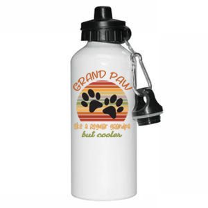 Grand Paw Like A Regular Grandpa But Cooler For Grandpa Cute Gift Aluminum Water Bottle