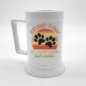 Grand Paw Like A Regular Grandpa But Cooler For Grandpa Cute Gift Beer Stein