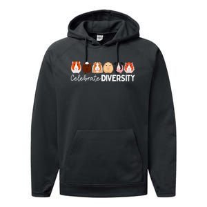 Guinea Pig Lovers Celebrate Diversity Performance Fleece Hoodie