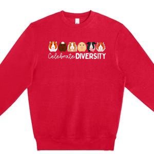 Guinea Pig Lovers Celebrate Diversity Premium Crewneck Sweatshirt