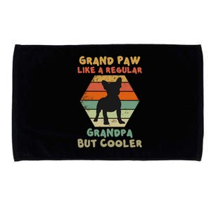 Grand Paw Like A Regular Grandpa But Cooler For Grandpa Gift Microfiber Hand Towel