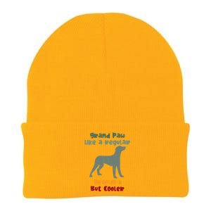 Grand Paw Like A Regular Grandpa But Cooler For Grandpa Gift Knit Cap Winter Beanie