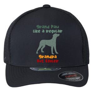 Grand Paw Like A Regular Grandpa But Cooler For Grandpa Gift Flexfit Unipanel Trucker Cap