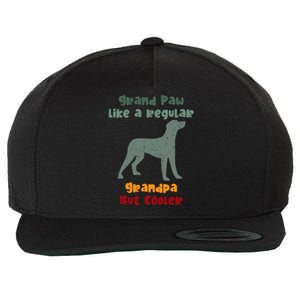 Grand Paw Like A Regular Grandpa But Cooler For Grandpa Gift Wool Snapback Cap