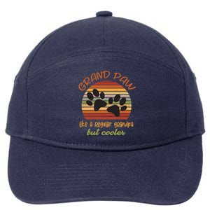 Grand Paw Like A Regular Grandpa But Cooler For Grandpa Gift 7-Panel Snapback Hat