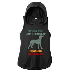 Grand Paw Like A Regular Grandpa But Cooler For Grandpa Meaningful Gift Ladies PosiCharge Tri-Blend Wicking Draft Hoodie Tank