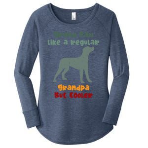 Grand Paw Like A Regular Grandpa But Cooler For Grandpa Meaningful Gift Women's Perfect Tri Tunic Long Sleeve Shirt