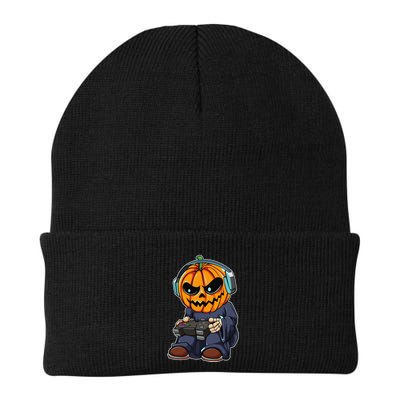 Gamer Pumpkin Lazy Halloween Costume Funny Gaming Videogame Beanie