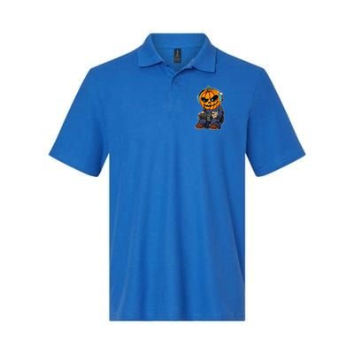Gamer Pumpkin Lazy Halloween Costume Funny Gaming Videogame Polo