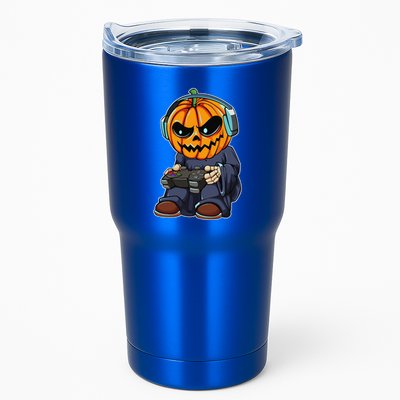 Gamer Pumpkin Lazy Halloween Costume Funny Gaming Videogame Tumbler