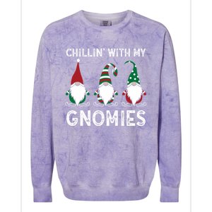 Gardening Plants Lover Gardener Chillin With My Gnomies Gift Colorblast Crewneck Sweatshirt