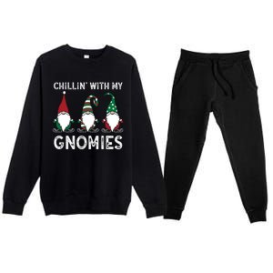 Gardening Plants Lover Gardener Chillin With My Gnomies Gift Premium Crewneck Sweatsuit Set