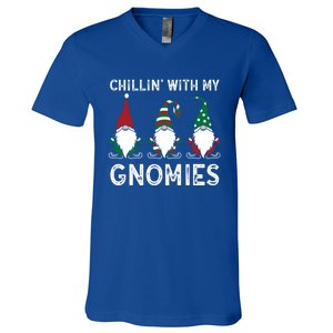 Gardening Plants Lover Gardener Chillin With My Gnomies Gift V-Neck T-Shirt