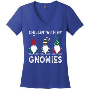 Gardening Plants Lover Gardener Chillin With My Gnomies Gift Women's V-Neck T-Shirt