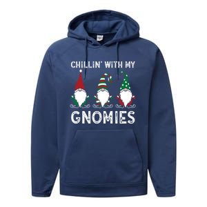 Gardening Plants Lover Gardener Chillin With My Gnomies Gift Performance Fleece Hoodie