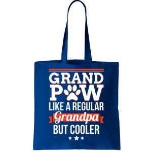 Grand Paw Like A Regular Grandpa But Cooler Funny Dog Dad Gift Tote Bag